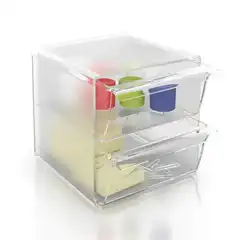 Material ARCHICUBO ARCHIVO 2000 2 CAJONES GRANDES TRANSPARENTE (01A6702CSTP)
